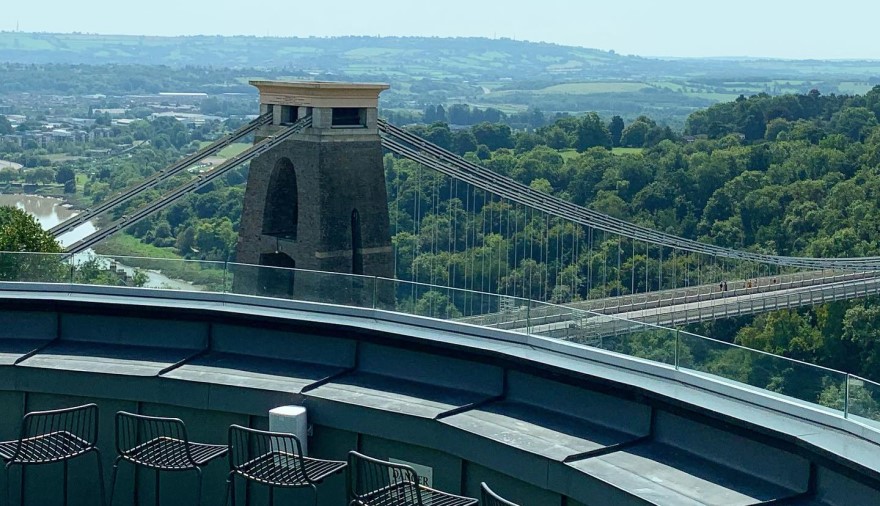 View from 360 Cafe of Clifton Suspension Bridge